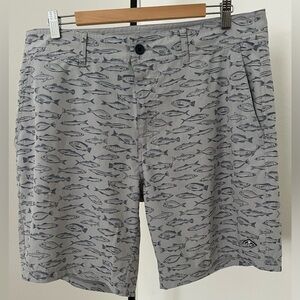 Men’s Sperry Fish 🐟 Print Flat Front Shorts (XL)